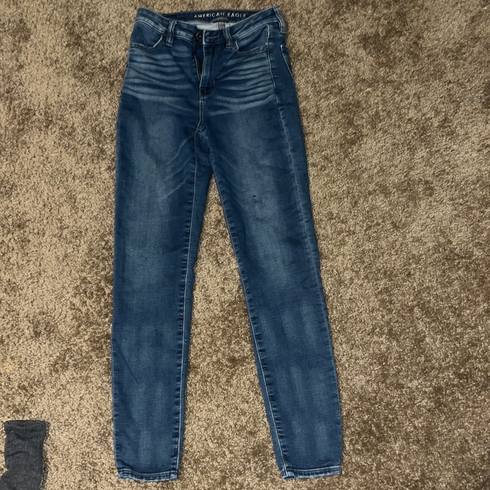 American eagle straight leg high rise jeans